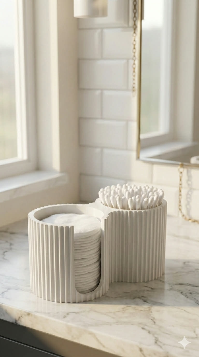 Badkamer Organizer – Wattenschijfjes & Wattenstaafjes