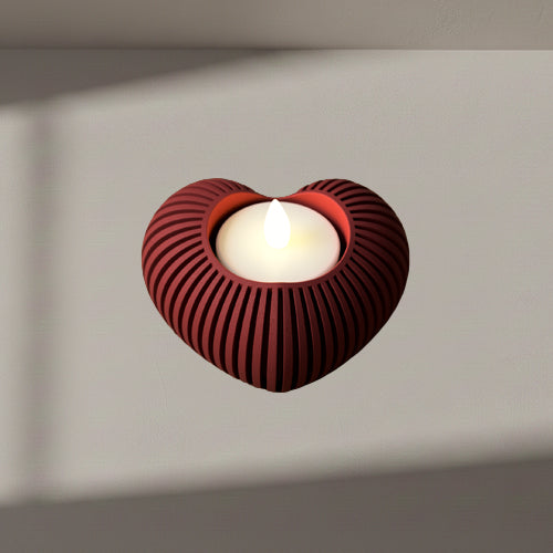 Set (3) Hartvormige LED-theelichthouders