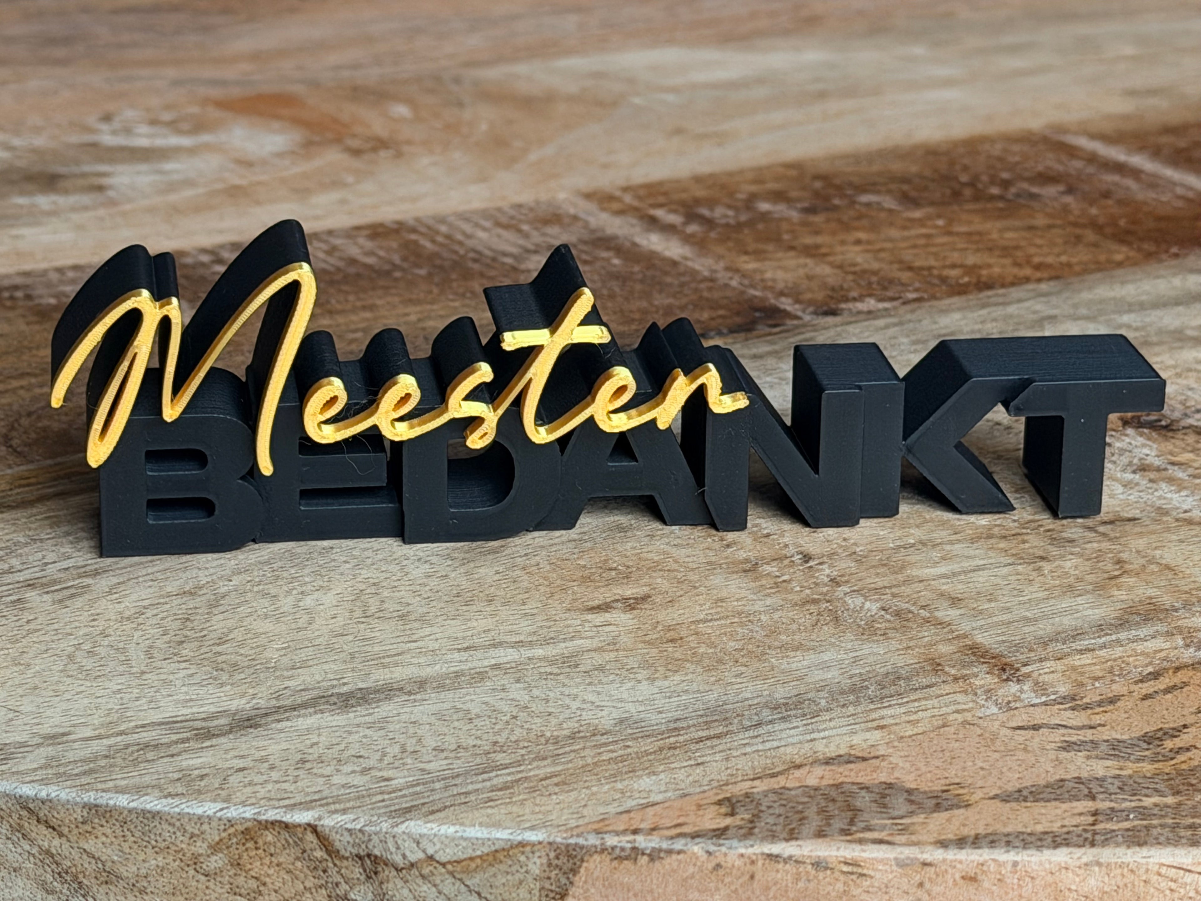 Bedankt meester